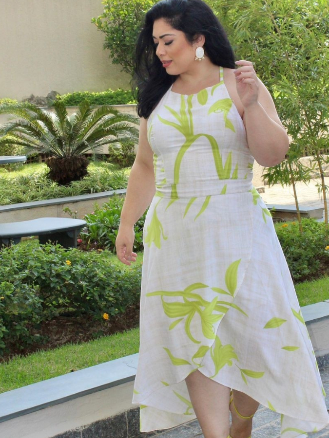 Conjunto Plus Sizer Feminina Saia Midi Envelope Transpassada