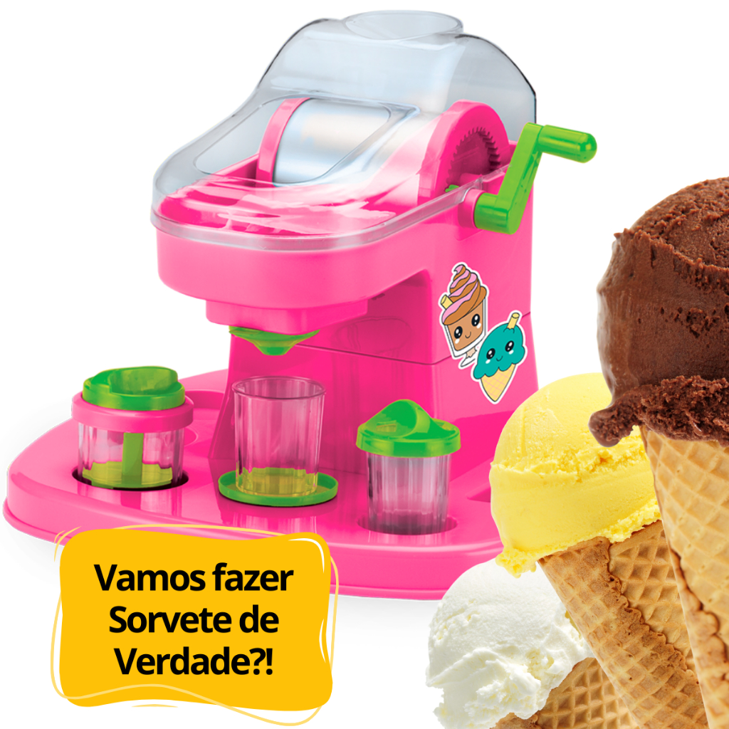 Brinquedo Maquina Fabrica De Sorvete Faz Sorvete De Verdade | Shopee Brasil