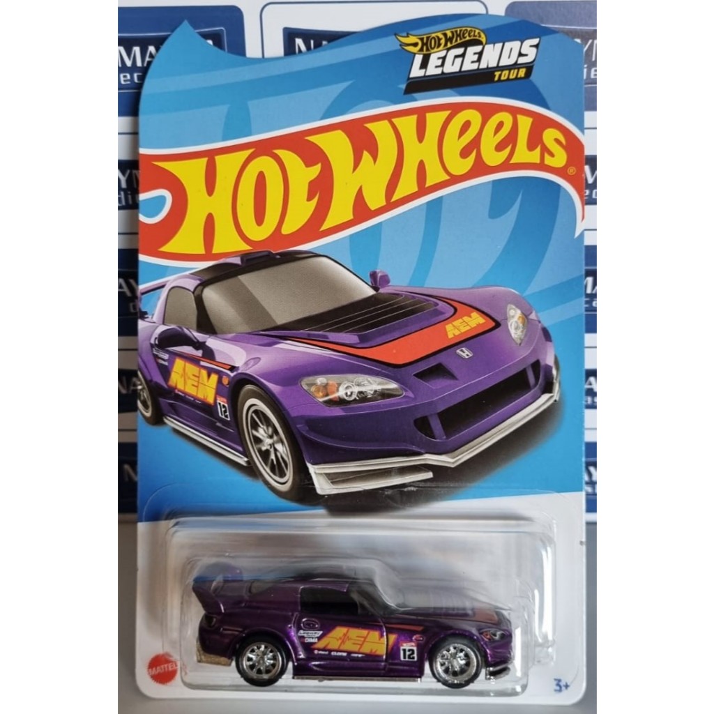 Hot Wheels 1/64 Honda S2000, Legends Tour 2022, Real Riders, Metallizzato Viola, Nuovo