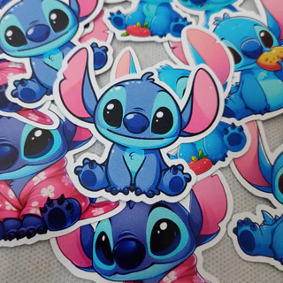 30 Apliques Personalizado Stitch - Toppers recortados-tubete- enfeites Tags - Leia Descrição