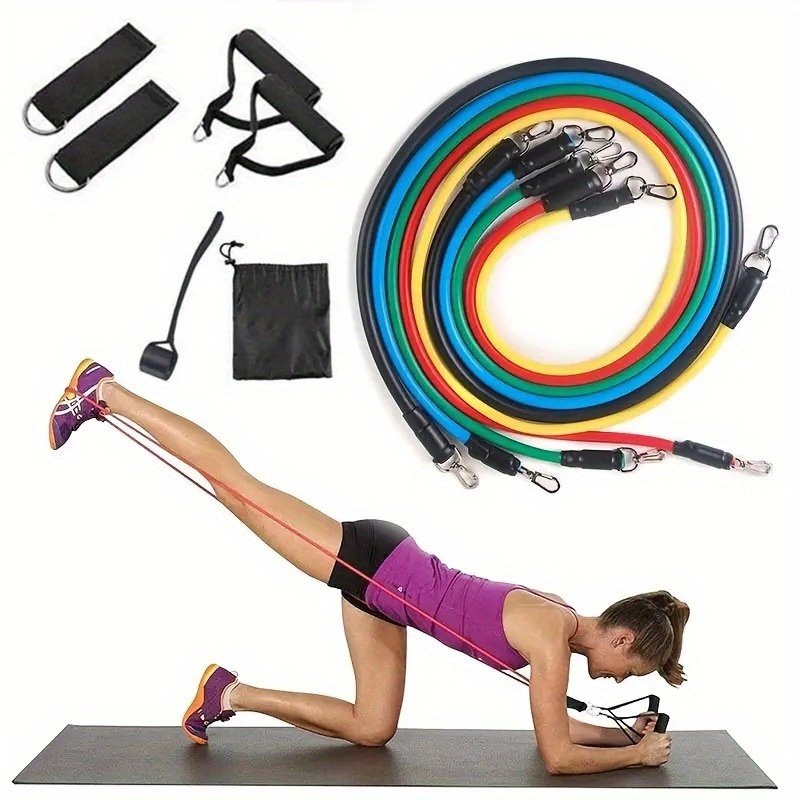 Kit 11 Extensor Elástico Treino Em Casa Fisioterapia e Treino