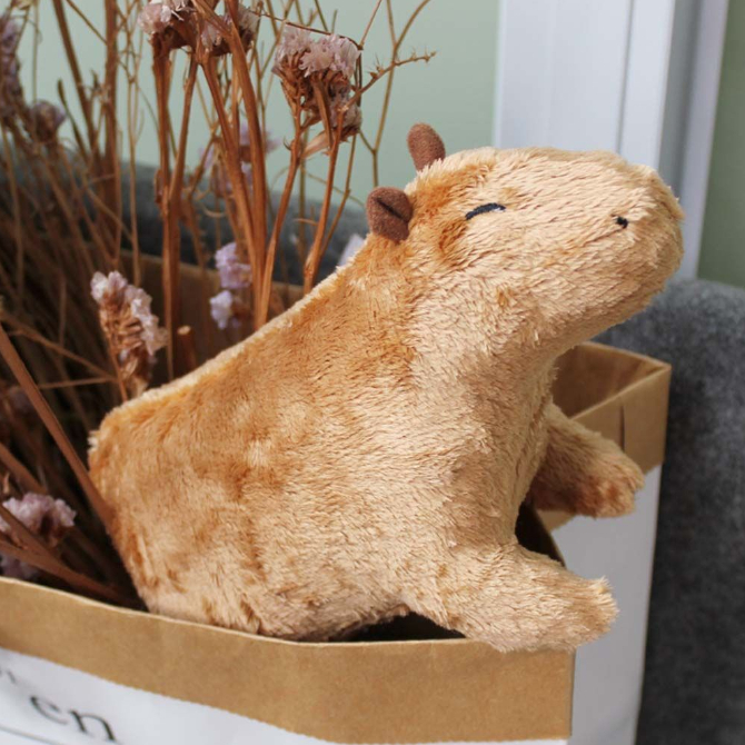 Capivara de Pelúcia Filó Original 30 cm Fofinha Importada Fofo Brinquedo Decorar Tik Tok Brinquedo Crianças Presente Mães Pais 30 cm