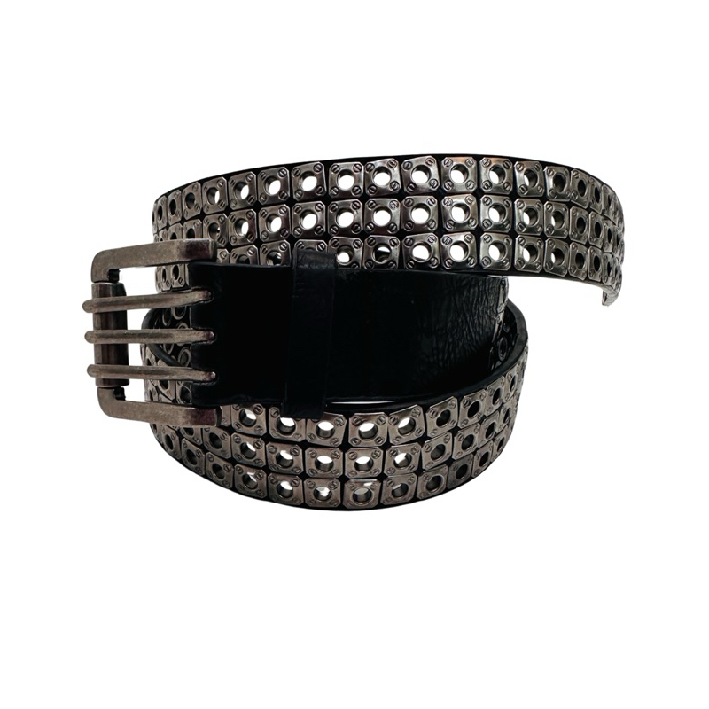 Cinto Rock de Metal Spike Abaulado Fivela de Fechamento