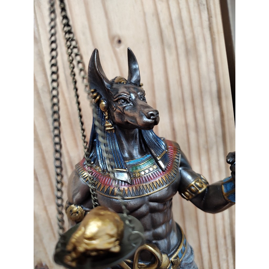 Estatueta Estátua Imagem Anubis Anpu em Resina Veronese Importado