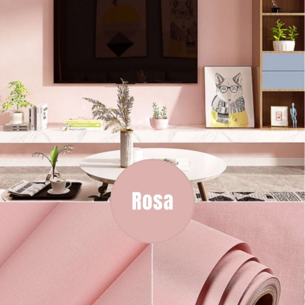 Papéis de Parede Decoração 5 METROS x 45CM Adesivo Autocolante ROSA GEOMÉTRICO Sala