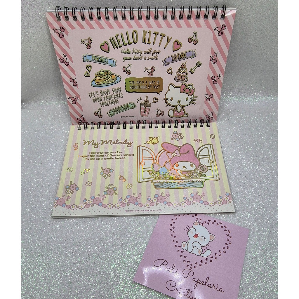 Caderninho de adesivos - Hello Kitty, Kuromi ou My Melody | Shopee Brasil