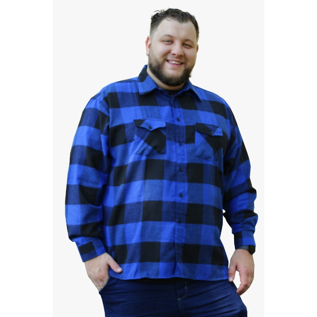 Camisa Tamanho Especial Flanela Xadrez Adulto Cowboy Extra