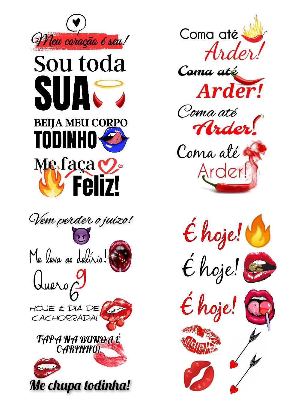 22 Tatuagens Temporárias Frases Picantes Mulheres Depilação G ADESIVOS  TATUAGEM TEMPORÁRIA | Shopee Brasil