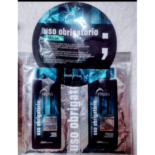 Kit Amostra Uso Obrigatorio Shampoo Condicionador Mascara Linha Profissional Truss ENVIO IMEDIATO