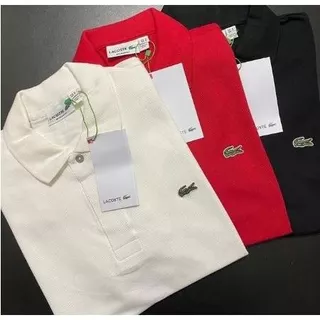 kit 5 Camisa Polo Lacoste Básica Alta Qualidade 100% Algodão Premium Várias Cores Masculino & Feminino!