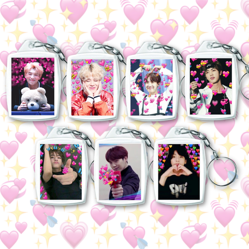 Chaveiros BTS frente e verso - 3x4 em acrílico e papel fotográfico