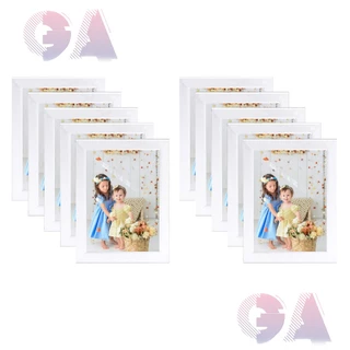 Kit 10 Porta Retratos 13x18 Com Vidro Moldura Branca para fotos e decorações