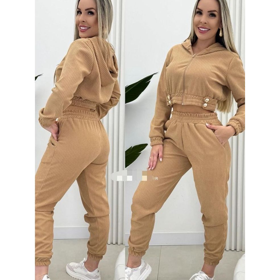 Conjunto Feminino Inverno Frio Camily Com Bolso e Touca Conjunto 2 ...