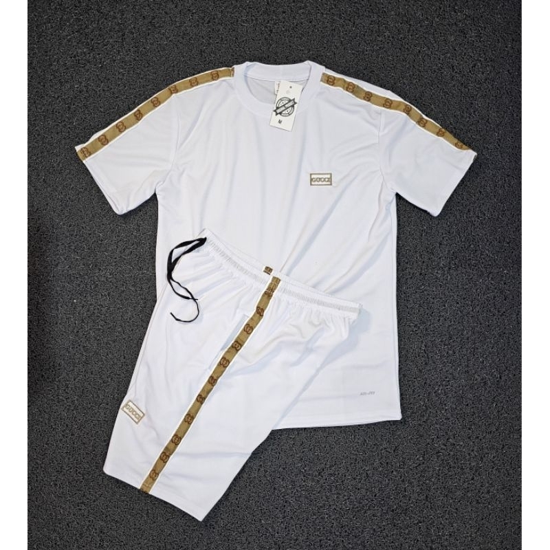 Conjunto Masculino Premium G.U.C.I Dry fit short + camisa Academia
