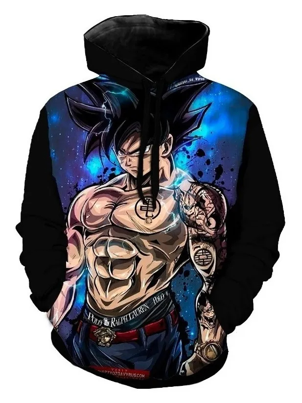 Moletom Dragon Ball Goku Blusa De Frio Casaco De Frio Algodao