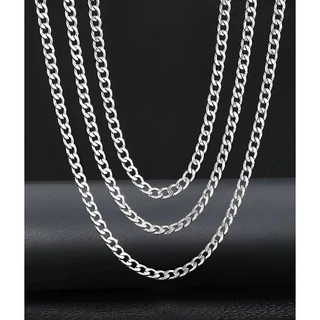Corrente Masculina fininha Grumet 60 Aço Inox Prata polida brilhante não escurece não enferruja | Envio Imediato