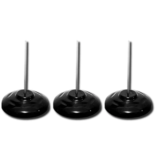 Kit Espeto Para Papel Pedido Comanda Bar Restaurante Escritório Inox Fixar Papel Metal Preto Cavia