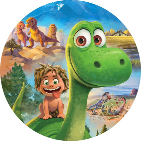 Painel Festa Infantil Redondo O Bom Dinossauro Arlo e Spot + Arco ...