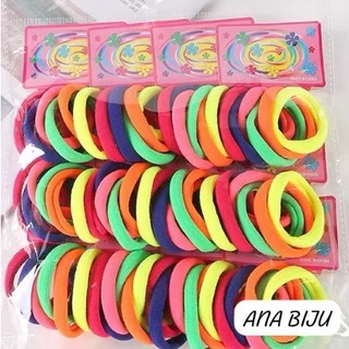 KIT 72/144/216/360 unidades Médio Xuxinha para cabelo de Meia e elástico para cabelo Scrunchie em Oferta na Shopee