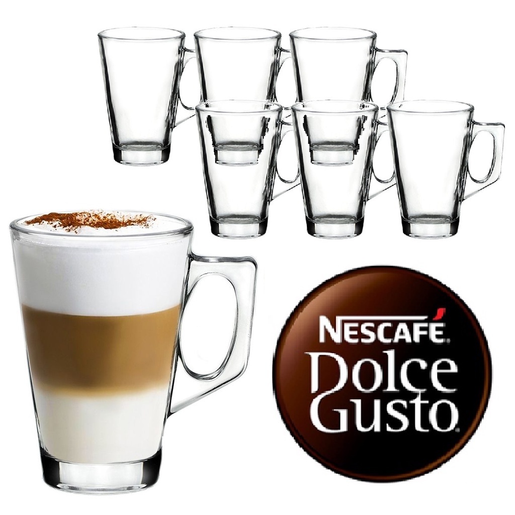 Jogo 6 Canecas Taças Cappuccino Café Expresso Chá 130ml