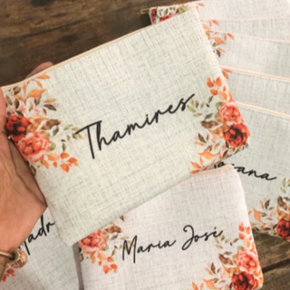 16 Necessaire Slim Personalizada, Padrinho, Madrinha de Casamento