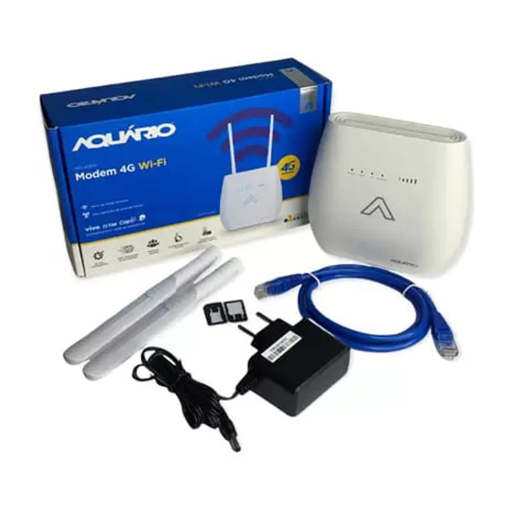 Modem Roteador Desbloqueado Wifi 4g Aquário Md-4000 Branco | Shopee Brasil
