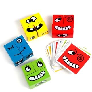 Cubo Das Emoções Brinquedo Educativo Jogos de Cartas Quebra Cabeça