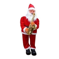 Papai Noel 120cm Musical Natal Saxofone Bivolt C/sensor