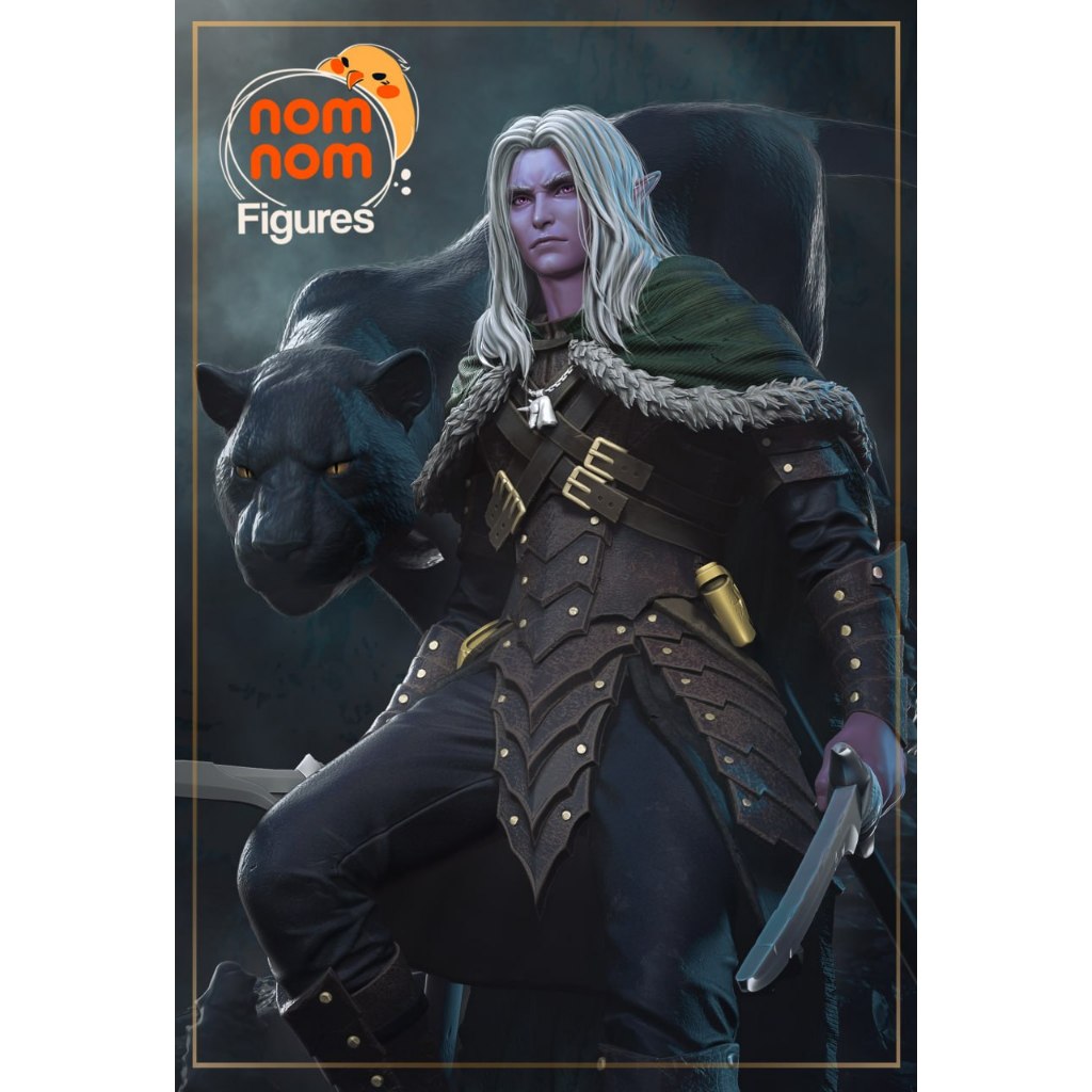 Miniaturas de RPG - Drizzt Do'Urden e Guenhwyvar
