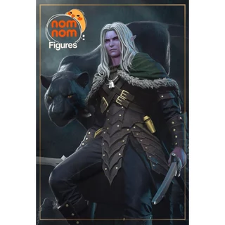 Miniaturas de RPG - Drizzt Do'Urden e Guenhwyvar