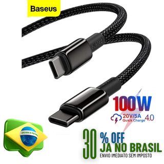 Cabo Turbo 100w Baseus USB-C + USB-C Tungsten Gold 2 metros