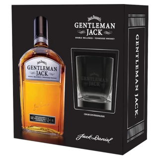 KIT WHISKY JACK DANIEL'S GENTLEMAN 1000 ML COM COPO EXCLUSIVO