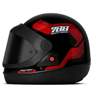 Capacete Moto Esportivo Fechado Pro Tork Sport Moto 788 Masculino Feminino Automático com Viseira Fumê