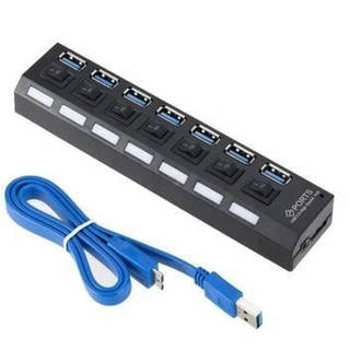 Hub USB 3.0 Com 7 Portas Super Rápido knup