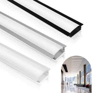 Kit 10 Metros Perfil Embutir Alumínio Slim P/ Fita Led