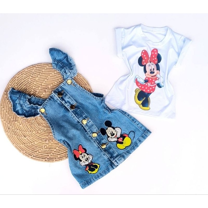 Salopete e blusa minnie roupa infantil de crian\u00e7a - 8\/10 anos | Shopee ...