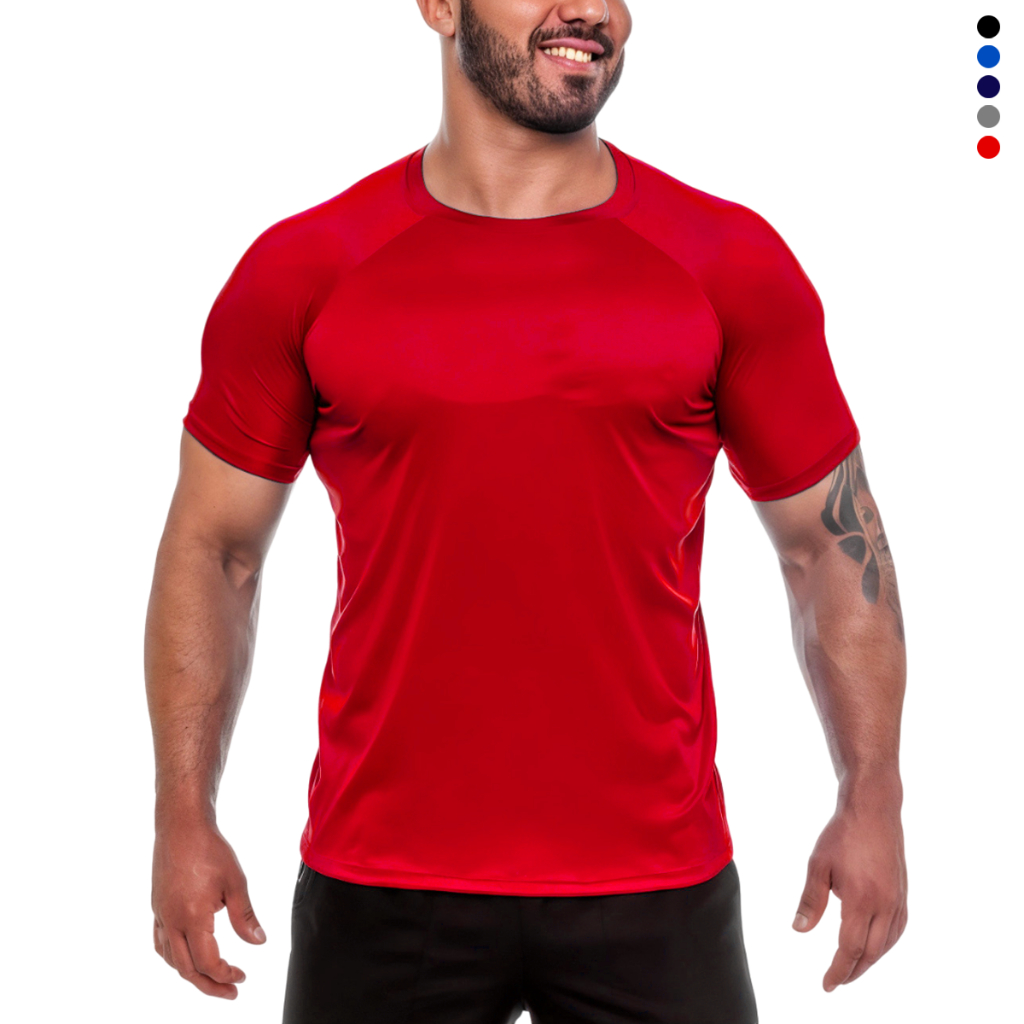 Camiseta Dry Fit Masculino Esportiva p/Crossfit Atividade Física Muscle ...
