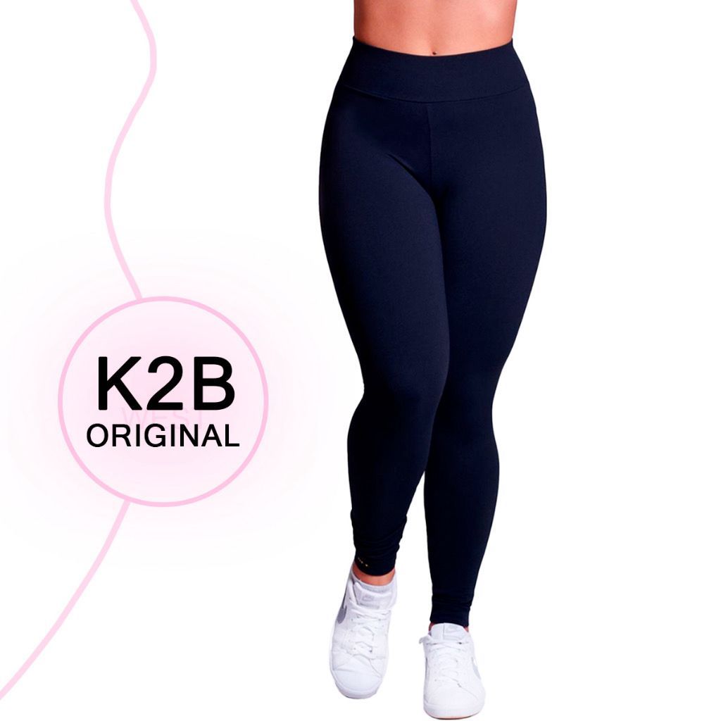 Calça Legging K2B Original Envio 24h Cintura Alta Tecido Grosso Cós ...