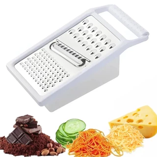 Cortador Fatiador Ralador Manual Multifuncional De Alimentos Com Reservatório 3 Laminas Inox Queijo