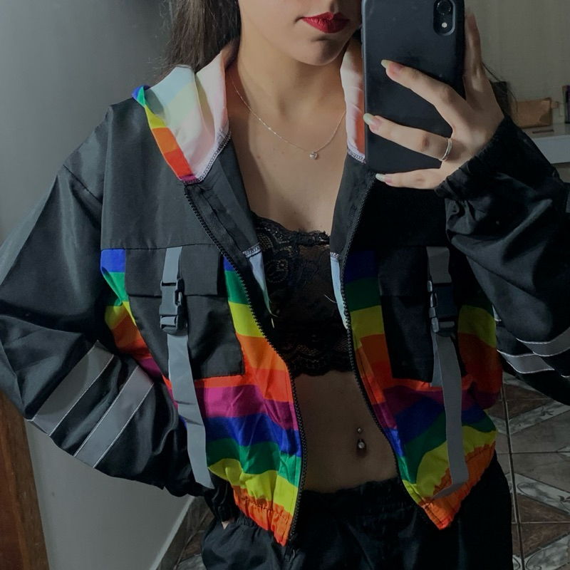 Corta Vento (4 Modelos) - Jaqueta Refletiva Casaco Gringo Streetwear Quadriculado