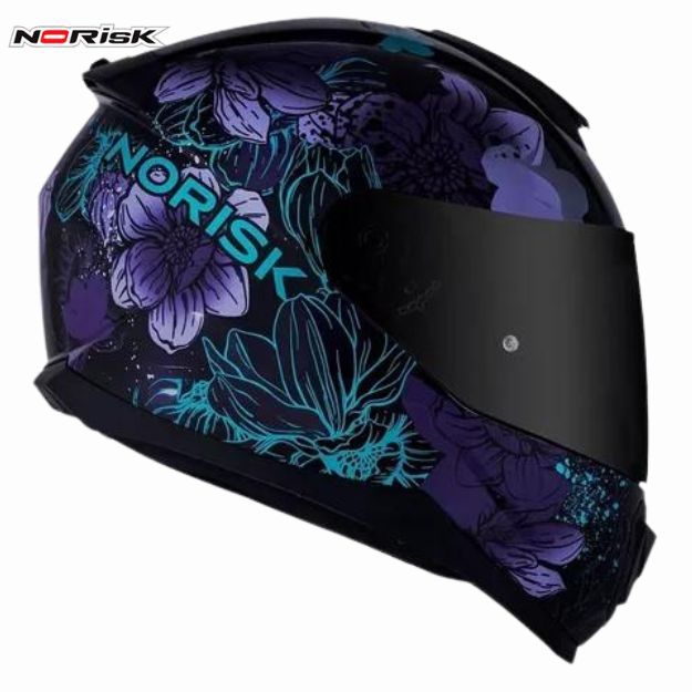 Capacete Norisk Feminino Razor Bloom Preto E Roxo | Shopee Brasil