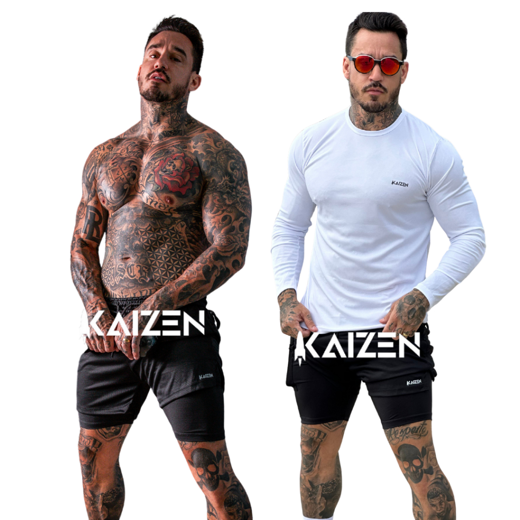 BERMUDA 2 EM 1 COMPRESAO CALÇAO PARA ACADEMIA e corrida masculino