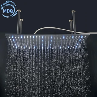 Ducha Chuveiro LED latão Extra grande 40*80cm Com Braço Teto Suspenso