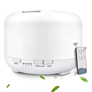 300ML Umidificador Difusor Aromatizador Luz LED De 7 Cores Com Controle Remoto