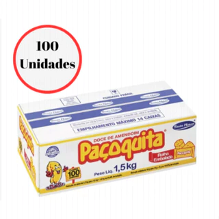 Pacoca Pacoquita Rolha Embrulhada 100un Sta Helena Amendoim Doces Paçoca Paçoquita oferta promoção