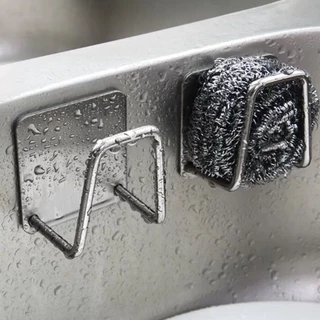 Suporte de Aço Inoxidável, Porta Esponja Para Bucha De Pia, Suporte De Metal Para Banheiro