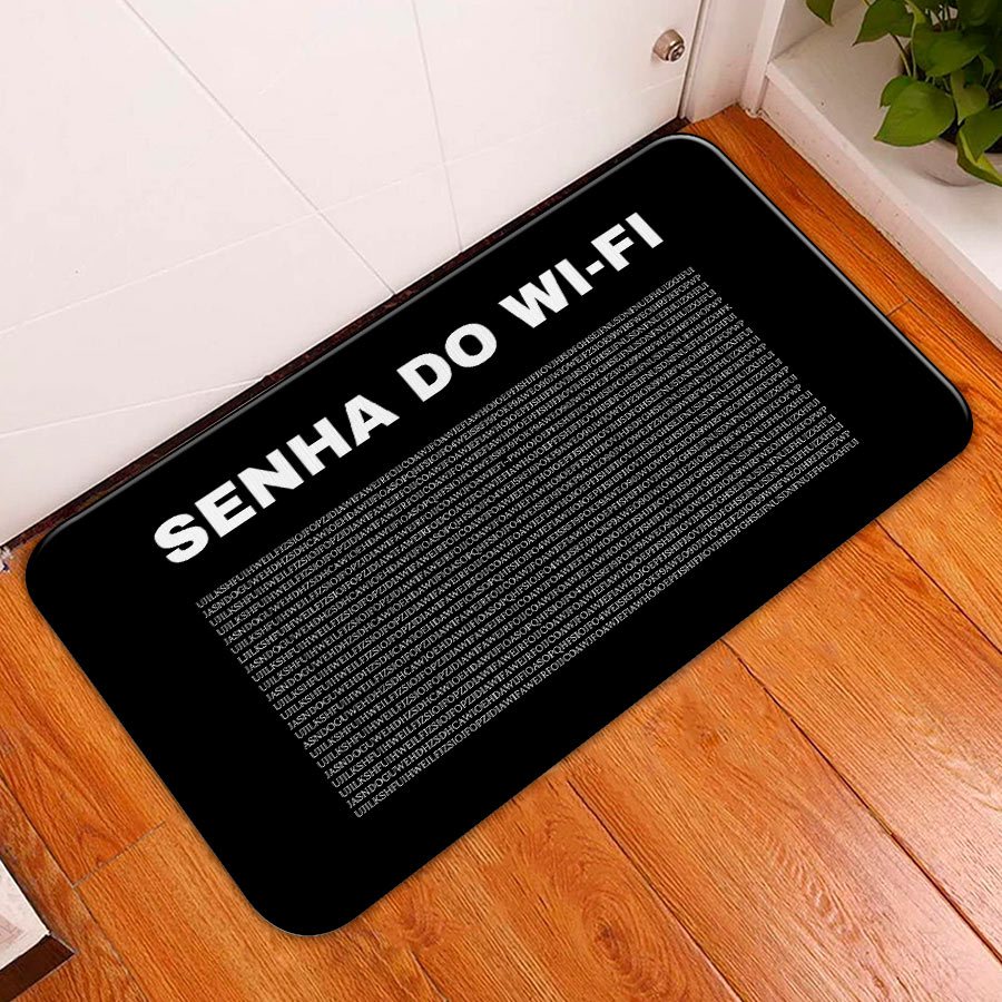 TAPETE PARA PORTA DECORATIVO - 34X60 - 2mm - SENHA DO WI-FI