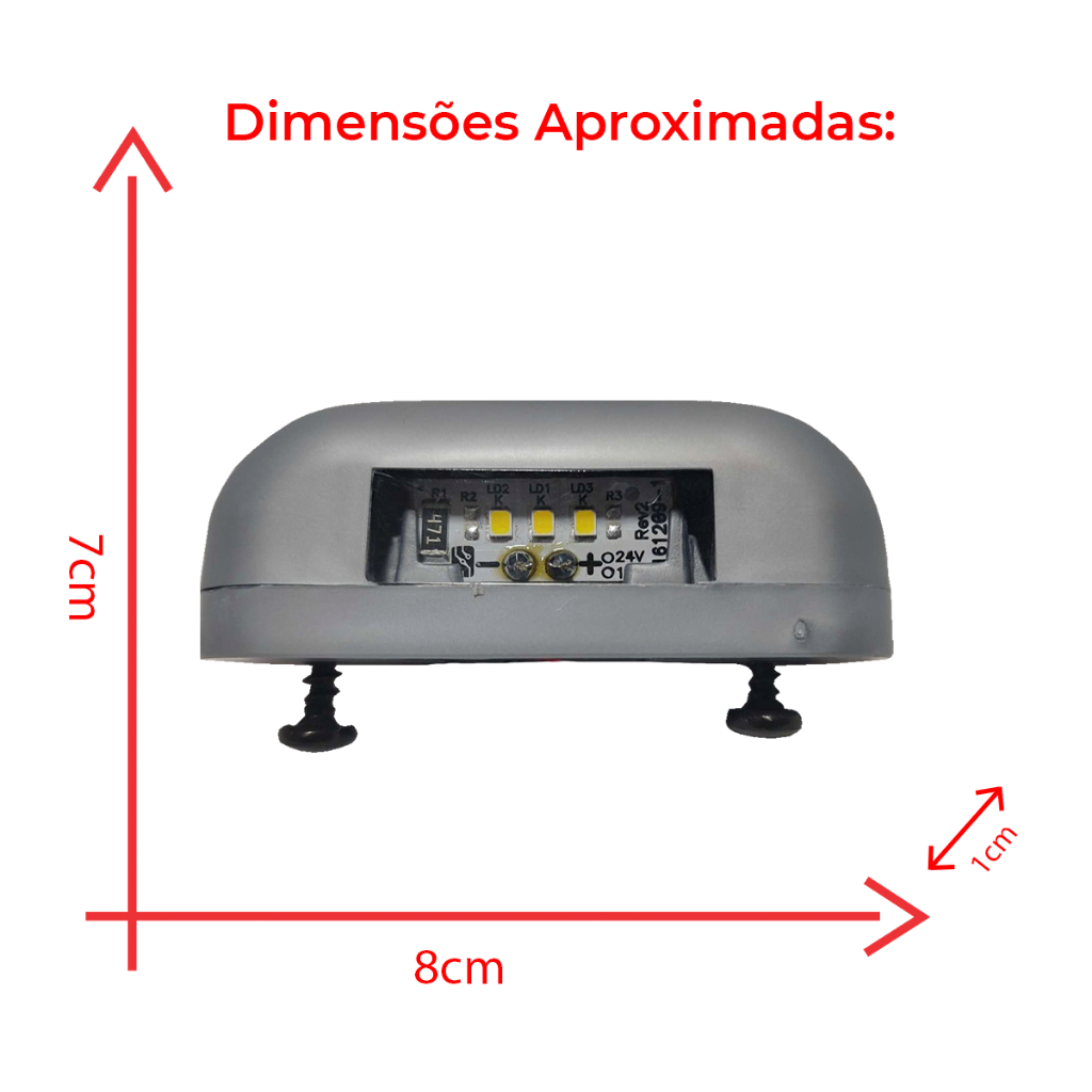 Lanterna Luz Placa Led Bivolt Com Fios Cinza Carreta Truck Lanterna Luz Placa Led Bivolt Com Fios Cinza Carreta Truck
