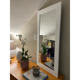 Espelho Moldura De Madeira 36x60 Clássico Médio Lavabo Banheiro Várias Cores