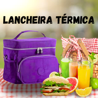 Lancheira Termica unissex Grande com alça transversal